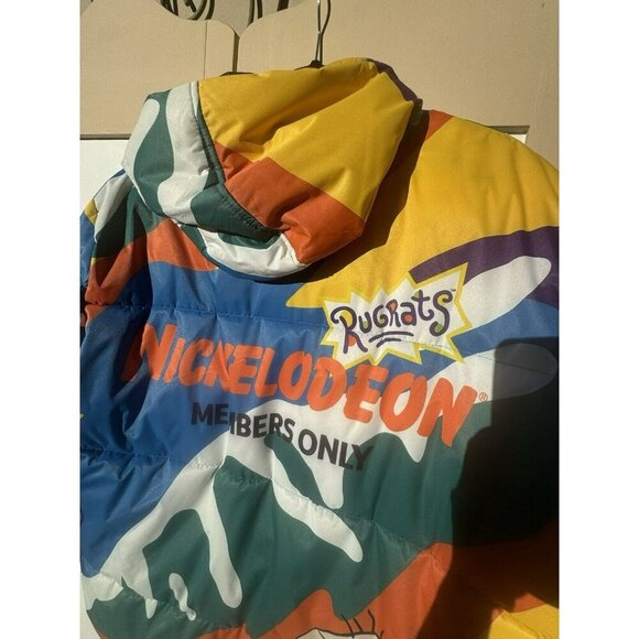 NEW Members Only X Nickelodeon Rugrats Puffer Winter Jacket Size Men's Large - Picture 6 of 16
